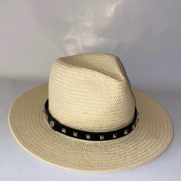 ALLSAINTS Paige Studded Light Woven Straw Fedora - Picture 12 of 16
